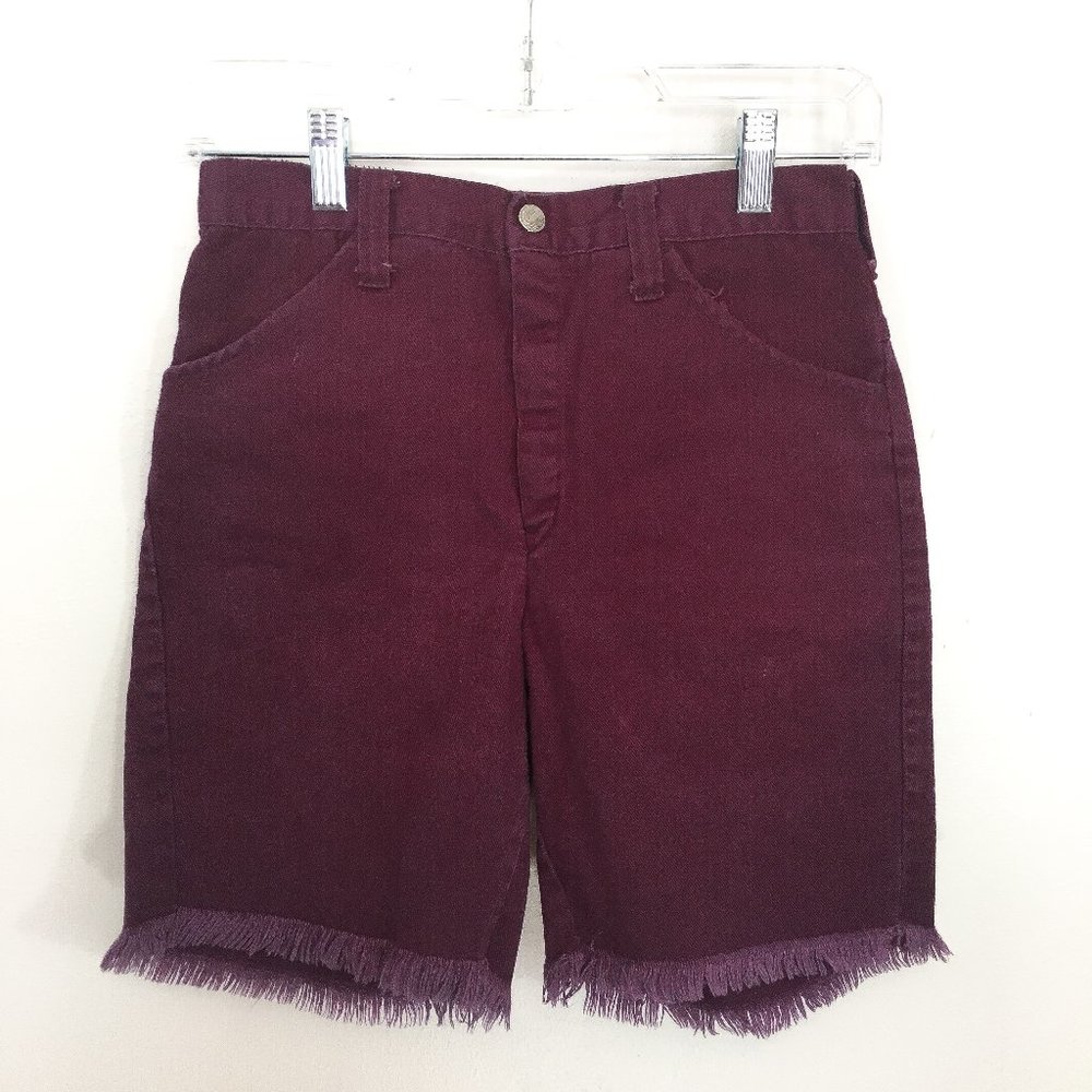 Vintage 80's Purple Jean Cutoff Shorts